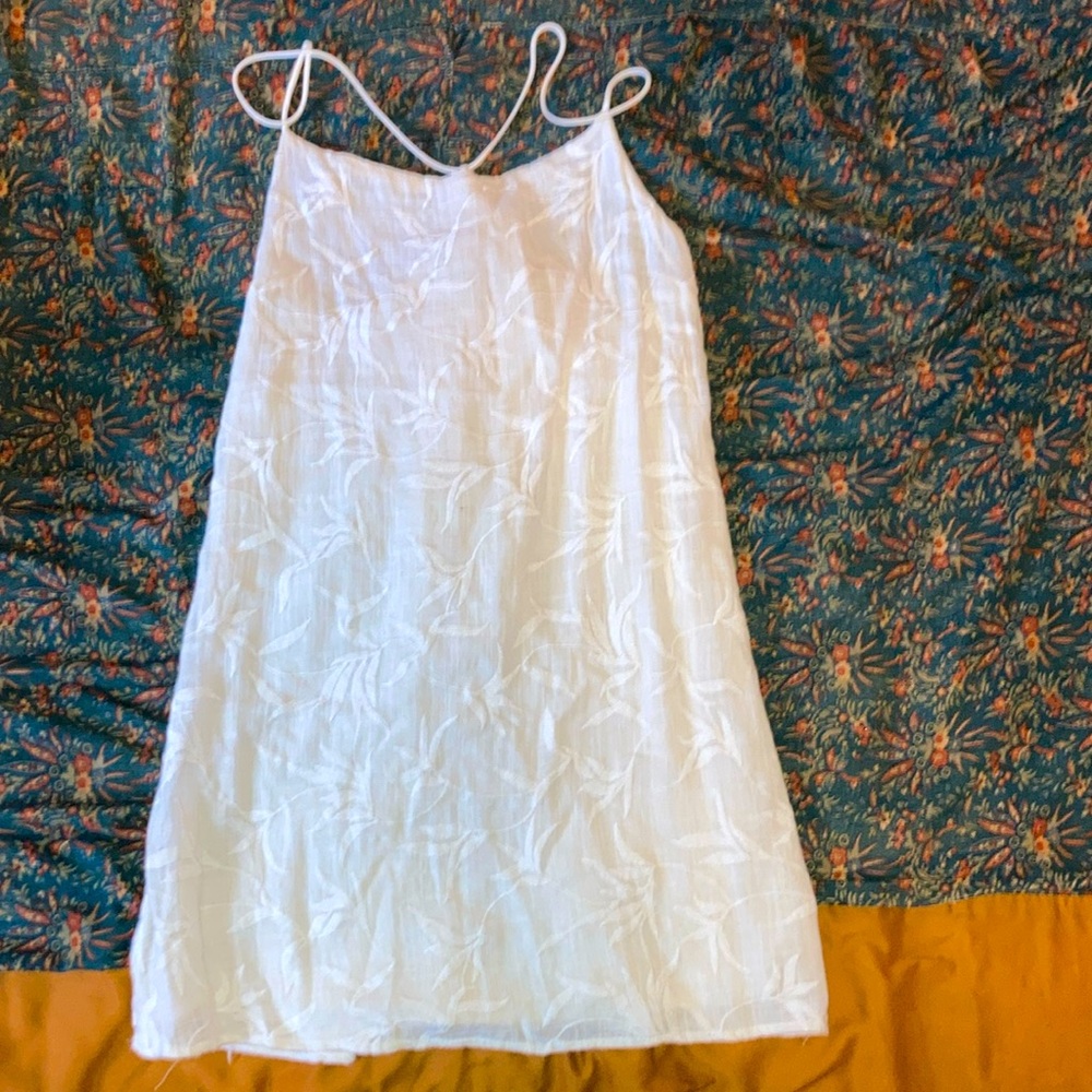 White Lucy Love mini dress- L